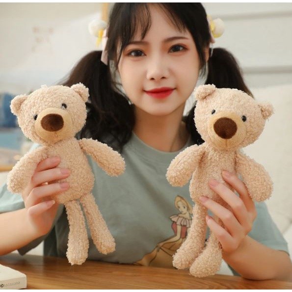 1pc 20cm Teddy Bear Stuffed Plush Toys Cute Key Chain Ring Dolls Bag Hanging Decoration For Boy/Girl网红小号泰迪熊毛绒玩具公仔(1989L) - Image 2