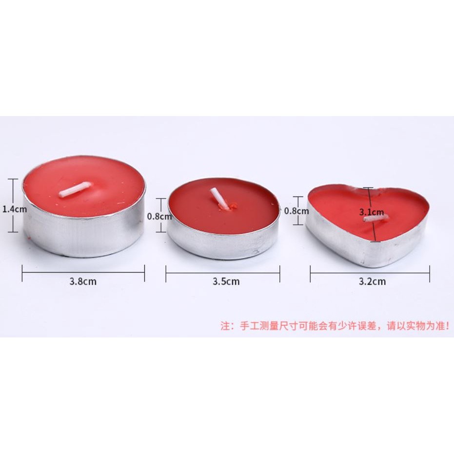 10PCS Heart-shaped Empty Aluminum Tealight Candle Wax Tins Jars Cases Containers Molds Holders for DIY 彩色桃心小蜡烛(2003L) - Image 7
