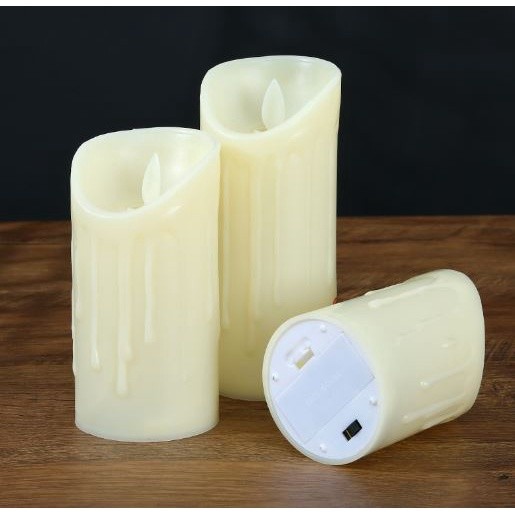 3 Pcs LED Flameless Candle Lights Pillar LED Candle New Year Candles Battery Powered Led 电子蜡烛灯摇摆晃(2000L) - Image 4