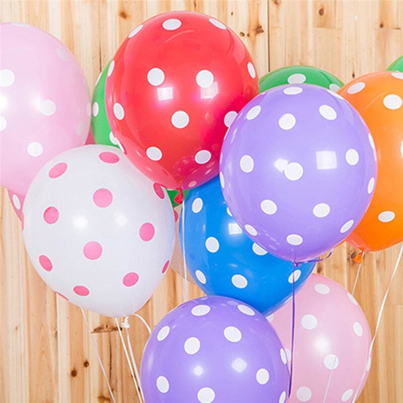 10pcs/pack 12inch Spot Dot Latex Balloons Polka Dot Wave Point Globos Birthday Party(298L) - Image 2