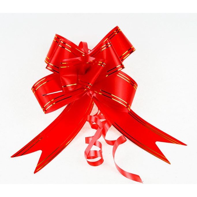 10pcs 3cm Ribbon (Gold) Christmas Gift Wrap Pull Bows Gift Ribbons Happy New Year Birthday Party Wedding Car Decor(465L) - Image 10