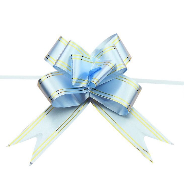 10pcs 3cm Ribbon (Gold) Christmas Gift Wrap Pull Bows Gift Ribbons Happy New Year Birthday Party Wedding Car Decor(465L) - Image 8