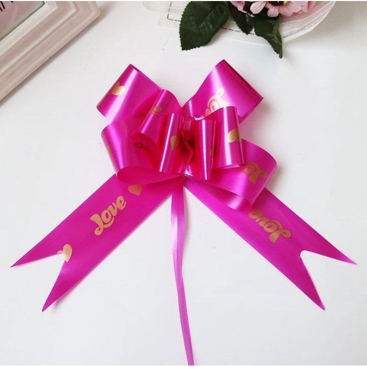 1pc 45# "LOVE""BEST WISHES FOR YOU" Gift Wrap Pull Bows Wedding Birthday Ribbon Decorations for Wedding (1313L) - Image 7