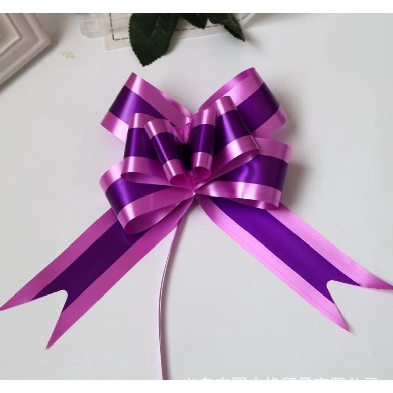 10pcs/lot 3cm Ribbon (Pink) Christmas Gift Wrap Pull Bows Gift Ribbons Happy New Year Birthday Wedding Car Decor(470L) - Image 8