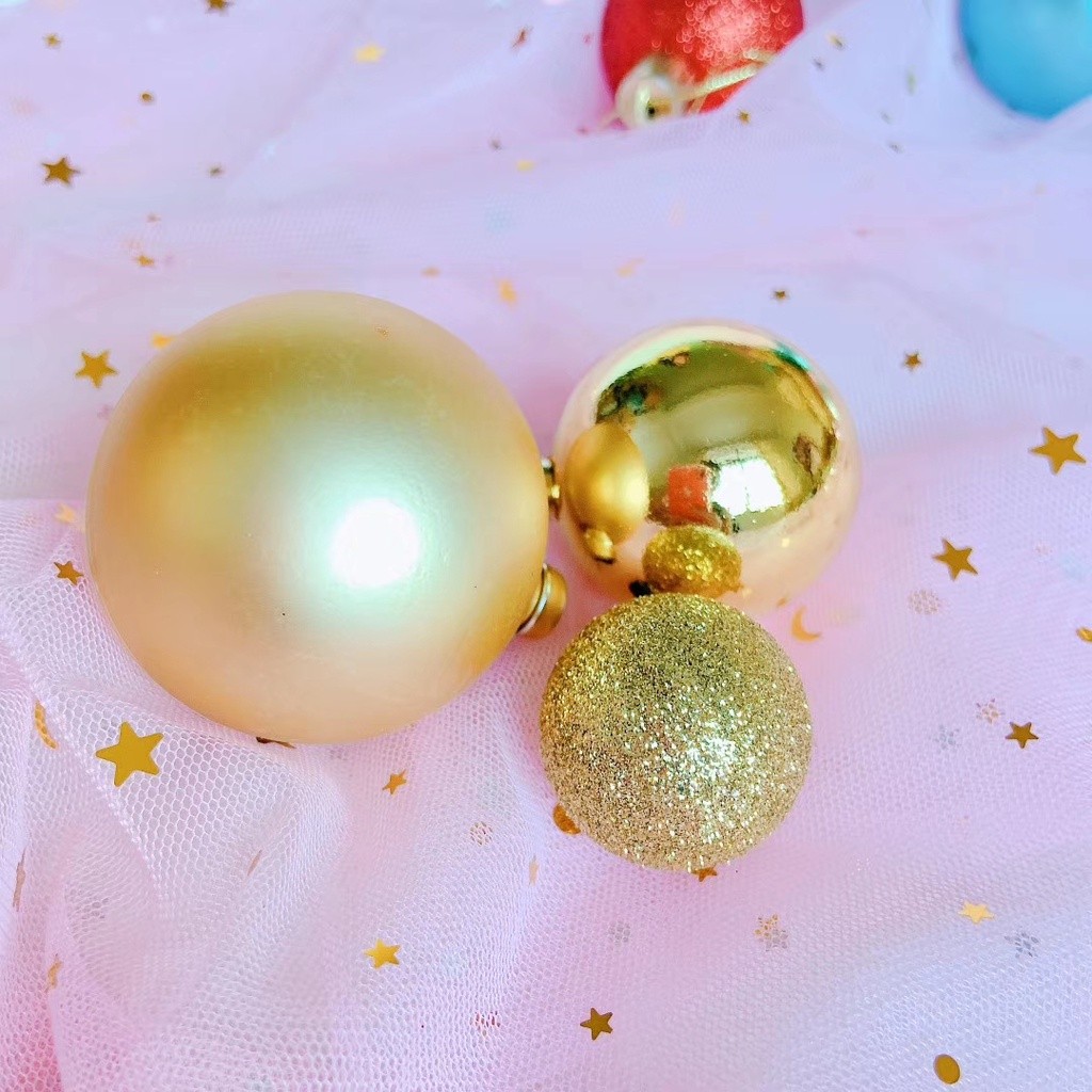 Shiny Gold Silver Pink Red Blue Balls Mirror ball Cake Topper Dessert Decoration for Girl Birthday Party(801L) - Image 7