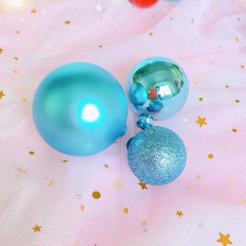 Shiny Gold Silver Pink Red Blue Balls Mirror ball Cake Topper Dessert Decoration for Girl Birthday Party(801L) - Image 6