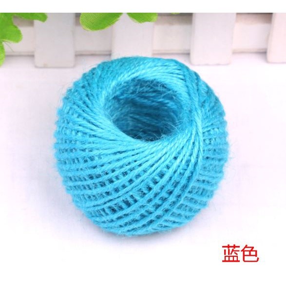 50Meters 2mm Colorful Natural Jute Cord Burlap Twine Rope For Handmade Gift Wrap DIY Crafts Home Wedding 彩色麻绳 (1980L) - Image 15