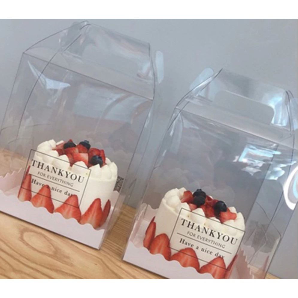 3/4/5 Inch Transparent Handle Boxes Cake Decoration Baby Show Birthday Package Supplies Food Snack(1003L) - Image 9