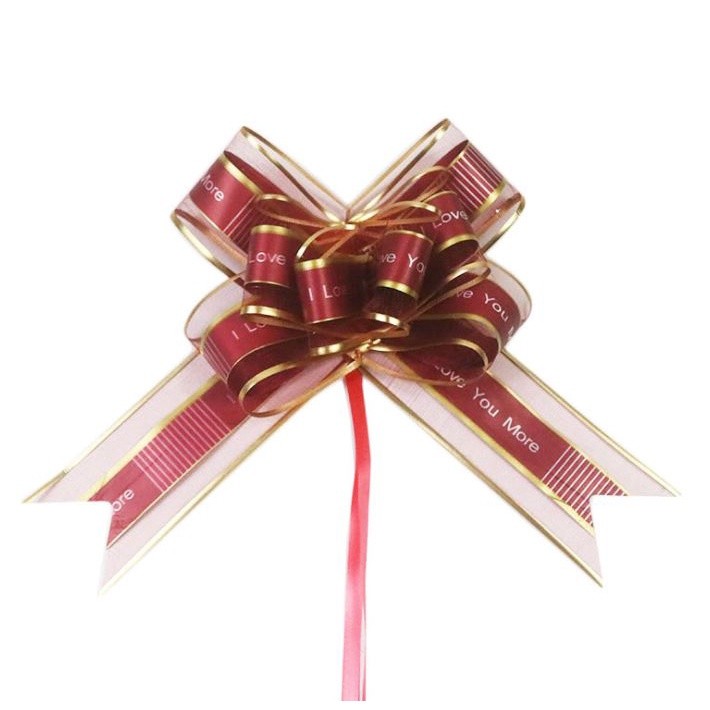 1pc 50mm Valentine'sDay Gift Packing I Love you more Large Organza Pull Bow Ribbon for Craft Wedding Decoration(1240L) - Image 12