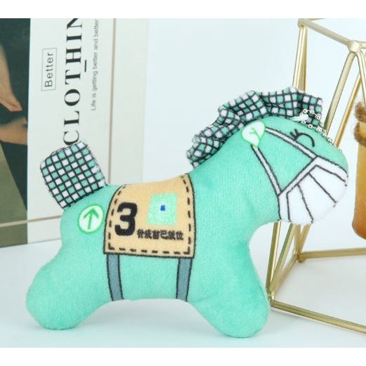 Cute Dressed Trendy Dog/little green horse Keychain Pendant Plush Toys Key可爱卫衣狗公仔/小绿马(1999L) - Image 10