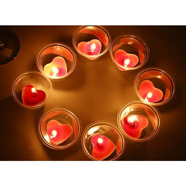 10PCS Heart-shaped Empty Aluminum Tealight Candle Wax Tins Jars Cases Containers Molds Holders for DIY 彩色桃心小蜡烛(2003L) - Image 4