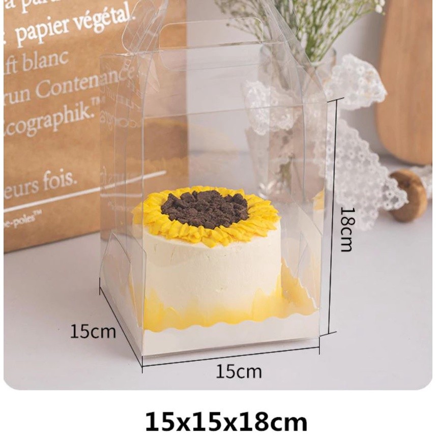 3/4/5 Inch Transparent Handle Boxes Cake Decoration Baby Show Birthday Package Supplies Food Snack(1003L) - Image 8