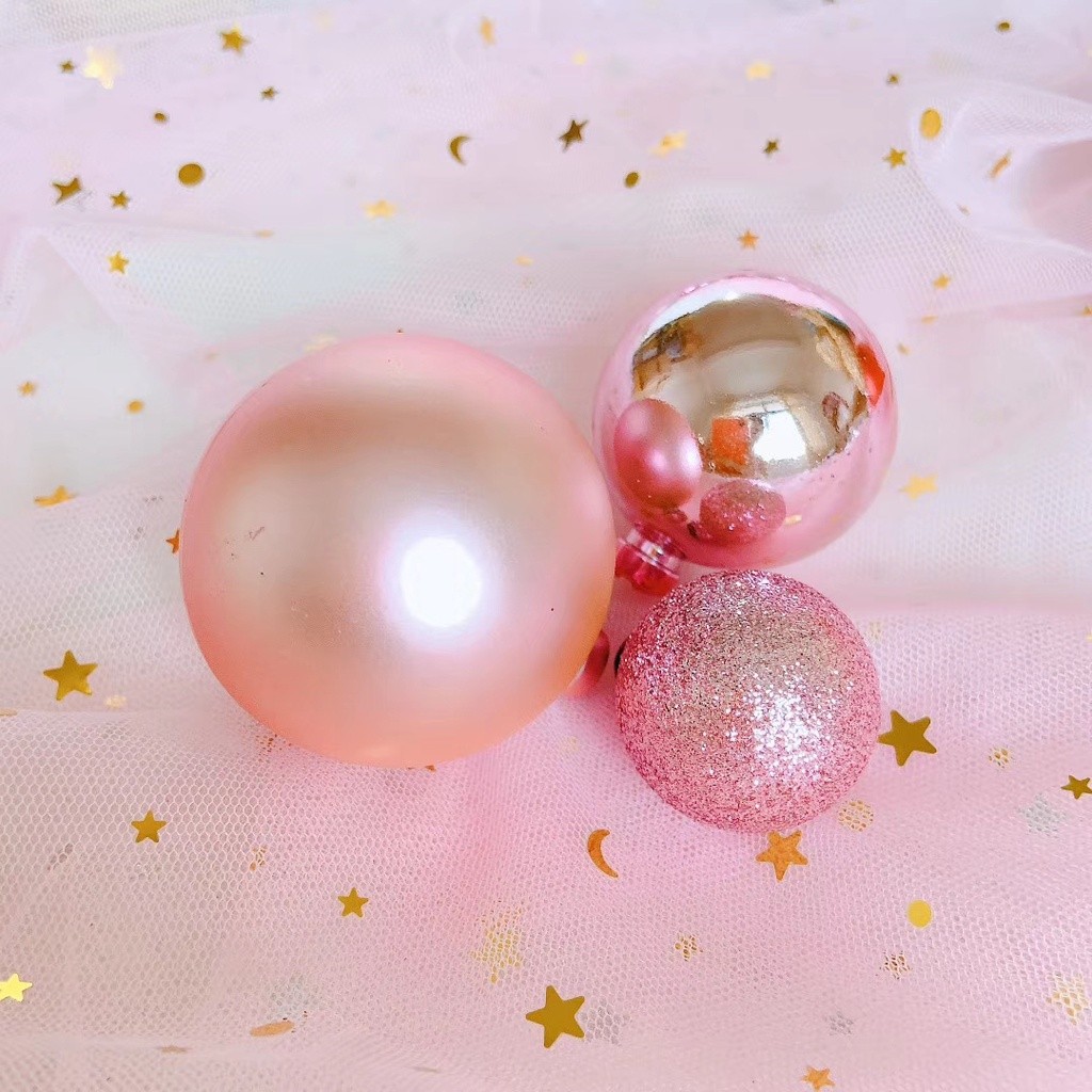 Shiny Gold Silver Pink Red Blue Balls Mirror ball Cake Topper Dessert Decoration for Girl Birthday Party(801L) - Image 9