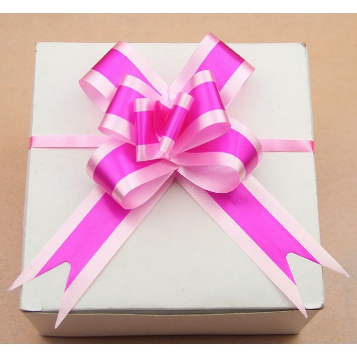 10pcs/lot 3cm Ribbon (Pink) Christmas Gift Wrap Pull Bows Gift Ribbons Happy New Year Birthday Wedding Car Decor(470L) - Image 6