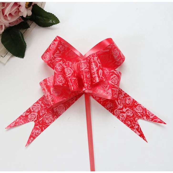 5pcs/pack 45# Large Pull Bows Flower Ribbon (LOVE &ROSE) For Wrapping Gift Decorate Wedding Car Party Christmas (1426L) - Image 10
