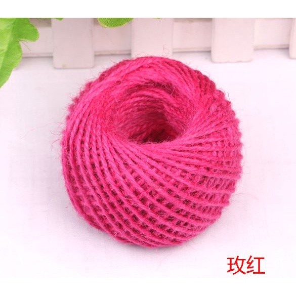 50Meters 2mm Colorful Natural Jute Cord Burlap Twine Rope For Handmade Gift Wrap DIY Crafts Home Wedding 彩色麻绳 (1980L) - Image 13