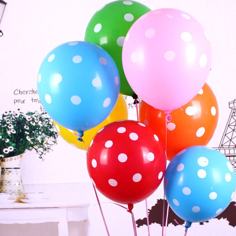 10pcs/pack 12inch Spot Dot Latex Balloons Polka Dot Wave Point Globos Birthday Party(298L) - Image 8