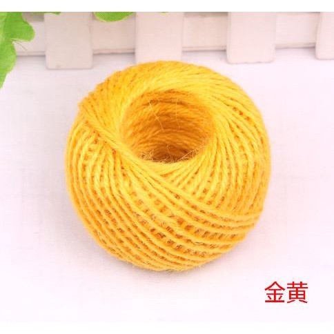 50Meters 2mm Colorful Natural Jute Cord Burlap Twine Rope For Handmade Gift Wrap DIY Crafts Home Wedding 彩色麻绳 (1980L) - Image 14