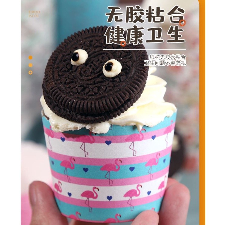 50pcs Pink Bow Muffin Cupcake Paper Cup Wedding Birthday Party Cupcake Liner Baking Cup Cases Muffin Decoration(1479L) - Image 6