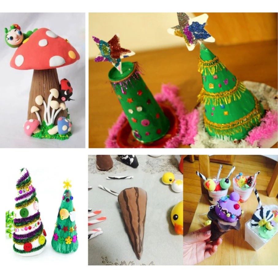 XMAS Polystyrene Styrofoam Foam Tip Cone Flat Cone For Craft DIY Accessory Handmade Party Celebration Festival(1378L) - Image 2