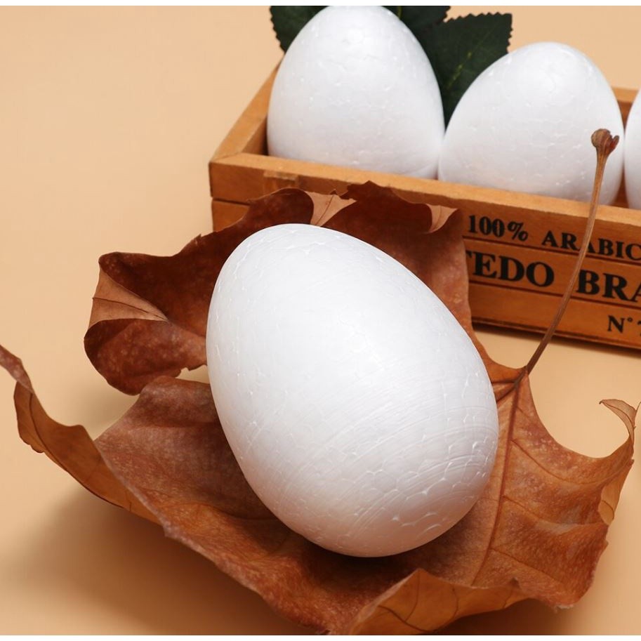 4pcs 6cm Modelling Polystyrene Styrofoam Foam Egg Ball For DIY Christmas Day Or Easter Day Decoration DIY White (1376L)