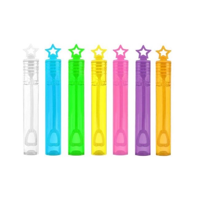 Colorful Empty Bubble Soap Bottles Wedding Birthday Party Decor Star Wand Bubble Tube Portable Kids 小号试管泡泡棒(2032L) - Image 4