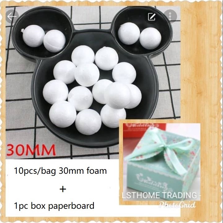DIY Round Styrofoam Balls Christmas Ball White Modelling Polystyrene Foam Craft Balls + European Style Creative(842L) - Image 17