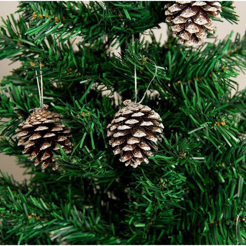 6pcs Artificial Plants Fake Pine Cone Decorative Flowers Wreaths for Home Wedding Decoration Christmas Tree Decor(2028L) - Image 4