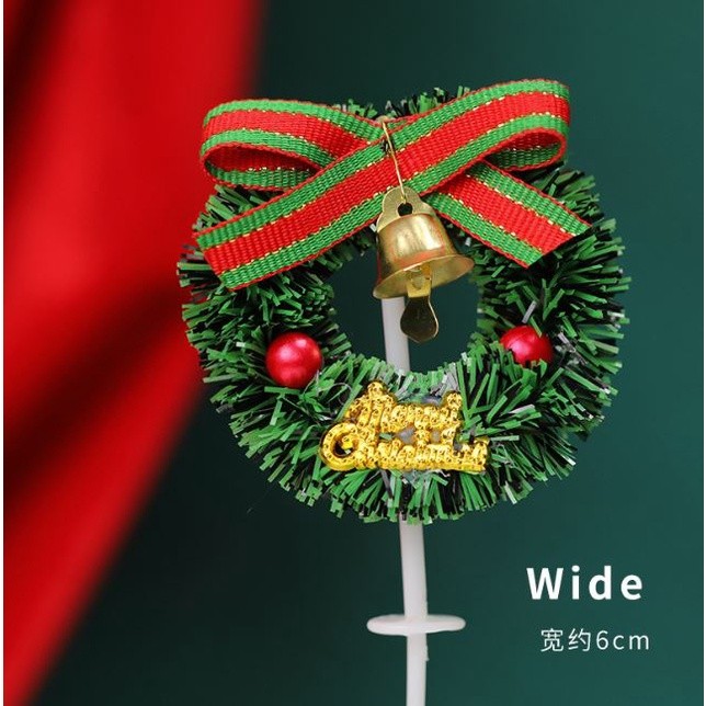 Merry Christmas Cake Topper Birthday Party Cake Insert Xmas Cakes Dessert Decor New Year Gift Christmas Tree(2037L) - Image 4