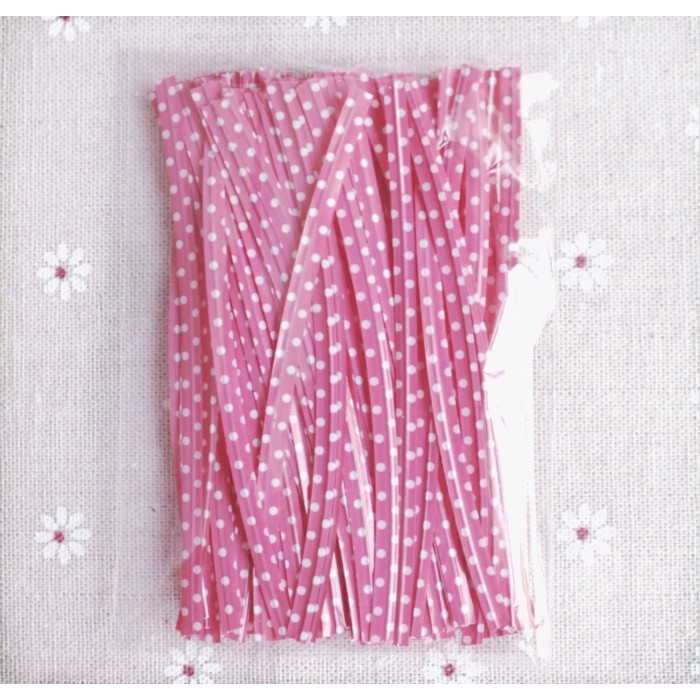 100pcs/bag 9cm Multiple colors PVC grid Sealing wire bakery packing sealing bread cake decoration(171L) - Image 5