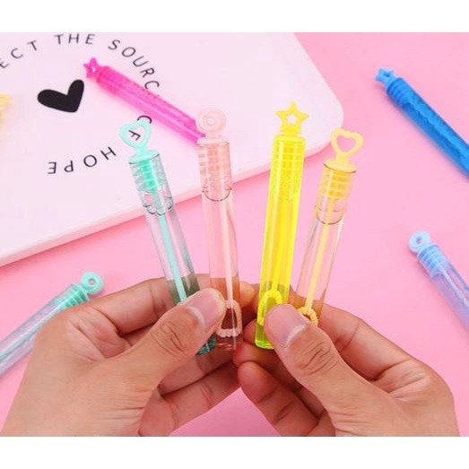Colorful Empty Bubble Soap Bottles Wedding Birthday Party Decor Star Wand Bubble Tube Portable Kids 小号试管泡泡棒(2032L) - Image 6