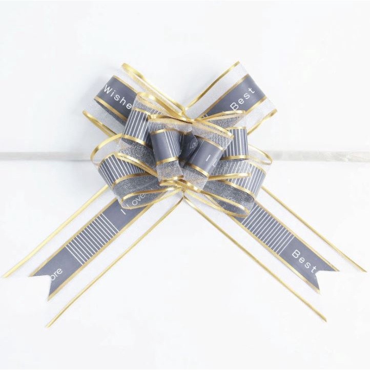 1pc 3cm " Best Wishes" Pullbows Attractive Wide Applications Cloth Wedding Car Gift Packing Pull Bow Ribbons(1315L) - Image 6