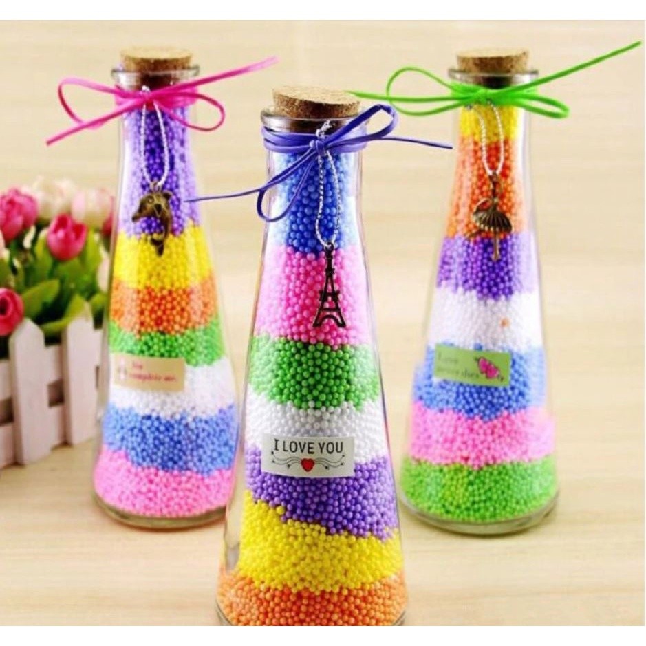 2~4mm Polystyrene Styrofoam Balls Bottle DIY Snow Mud Particles Accessories Balls Small Tiny Foam Beads Balloon(840L) - Image 2