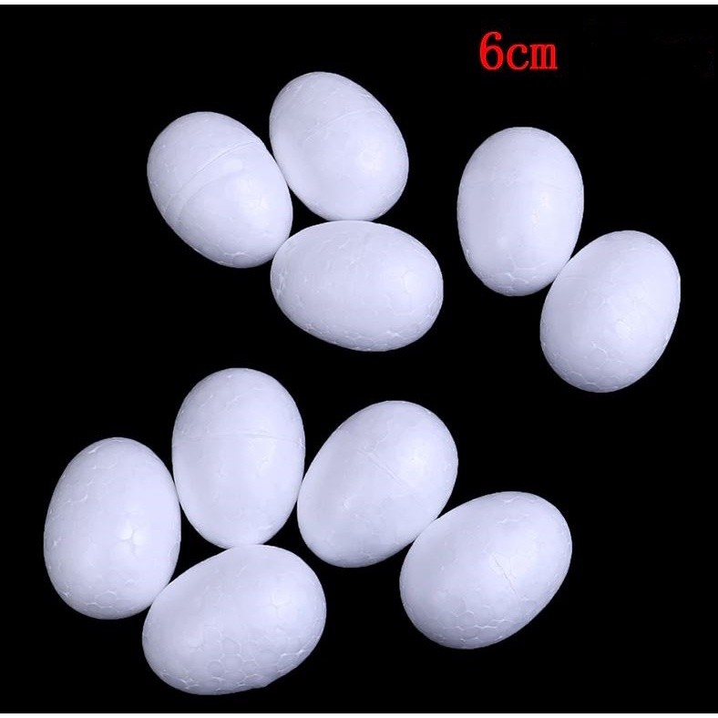 4pcs 6cm Modelling Polystyrene Styrofoam Foam Egg Ball For DIY Christmas Day Or Easter Day Decoration DIY White (1376L) - Image 4