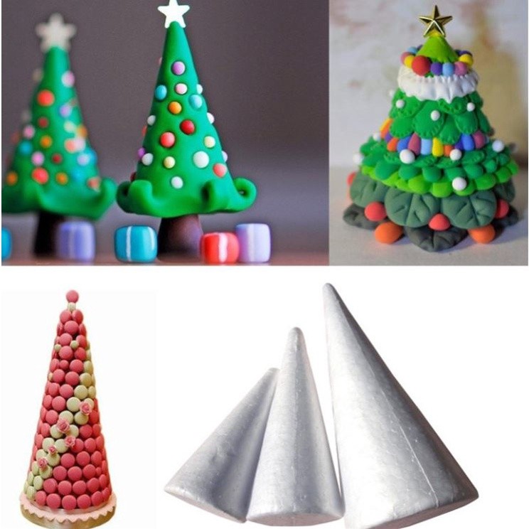 XMAS Polystyrene Styrofoam Foam Tip Cone Flat Cone For Craft DIY Accessory Handmade Party Celebration Festival(1378L)