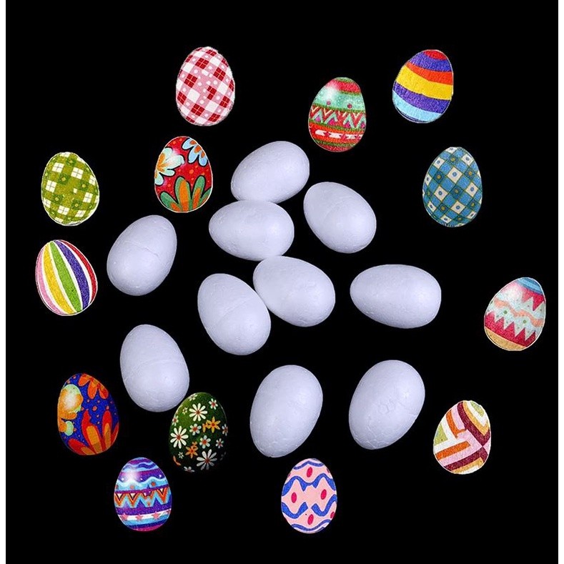 4pcs 6cm Modelling Polystyrene Styrofoam Foam Egg Ball For DIY Christmas Day Or Easter Day Decoration DIY White (1376L) - Image 2