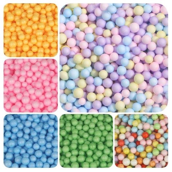 2~4mm Polystyrene Styrofoam Balls Bottle DIY Snow Mud Particles Accessories Balls Small Tiny Foam Beads Balloon(840L)