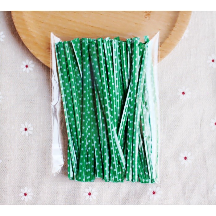 100pcs/bag 9cm Multiple colors PVC grid Sealing wire bakery packing sealing bread cake decoration(171L) - Image 8