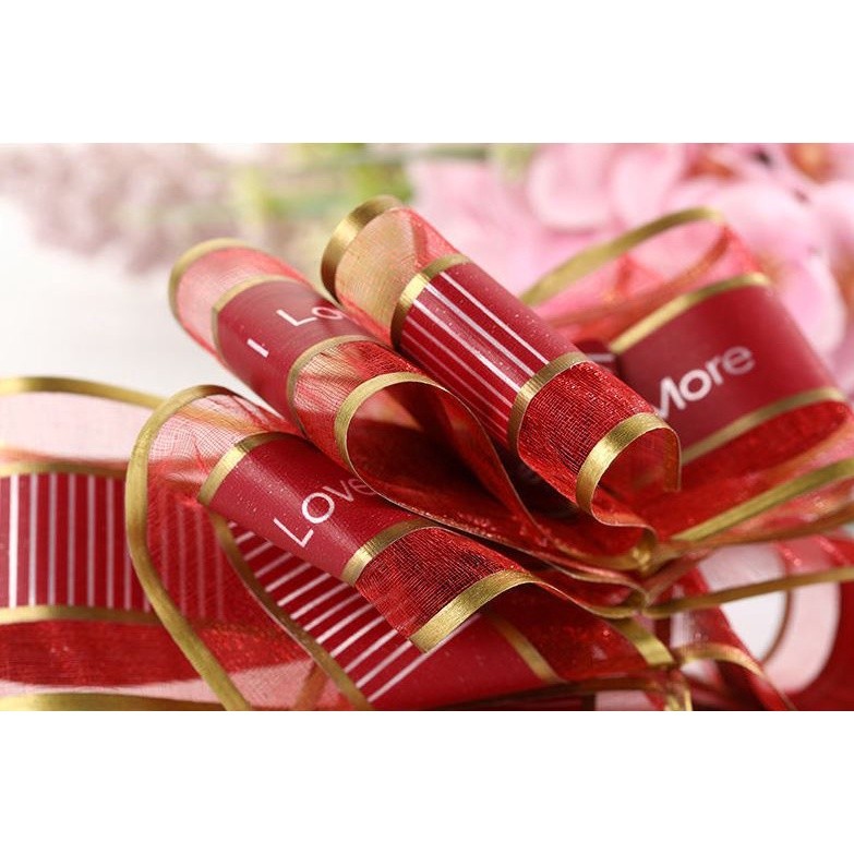 1pc 3cm " Best Wishes" Pullbows Attractive Wide Applications Cloth Wedding Car Gift Packing Pull Bow Ribbons(1315L) - Image 2