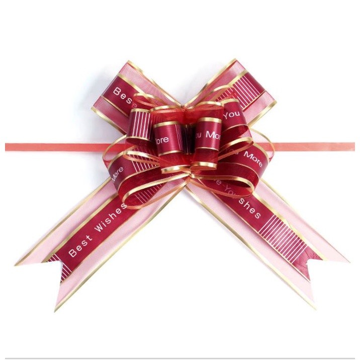 1pc 3cm " Best Wishes" Pullbows Attractive Wide Applications Cloth Wedding Car Gift Packing Pull Bow Ribbons(1315L) - Image 7