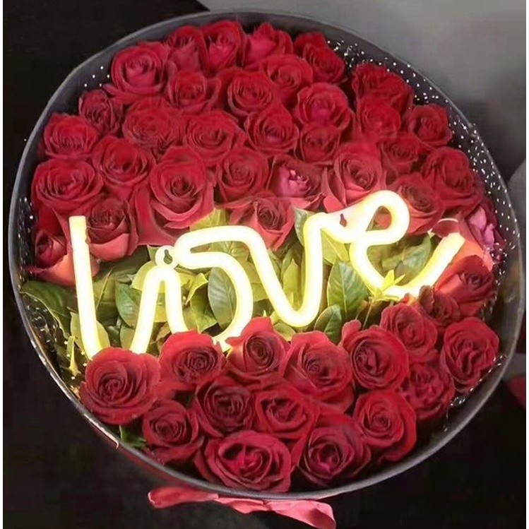 Love Neon Lights LED Letter Love Shape Confession Valentine's Proposal Wedding Party Decoration Lights Battery(1384L) - Image 3