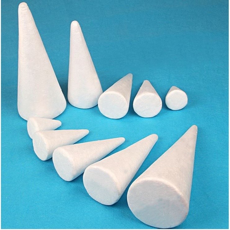 XMAS Polystyrene Styrofoam Foam Tip Cone Flat Cone For Craft DIY Accessory Handmade Party Celebration Festival(1378L) - Image 6