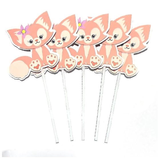 Cake Decoration Ornaments Purple Rabbit Disney StellaLou Girl's Favor Birthday Dessert Table Scene Decor可爱兔子插牌星戴露(2025L) - Image 9