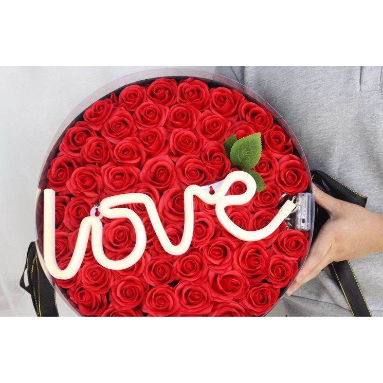 Love Neon Lights LED Letter Love Shape Confession Valentine's Proposal Wedding Party Decoration Lights Battery(1384L) - Image 2