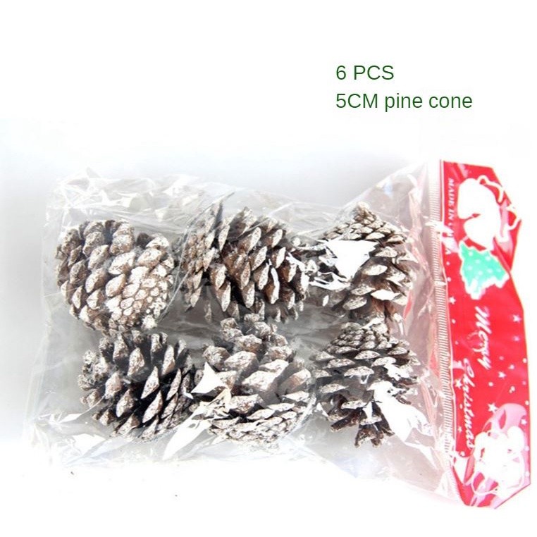 6pcs Artificial Plants Fake Pine Cone Decorative Flowers Wreaths for Home Wedding Decoration Christmas Tree Decor(2028L) - Image 8