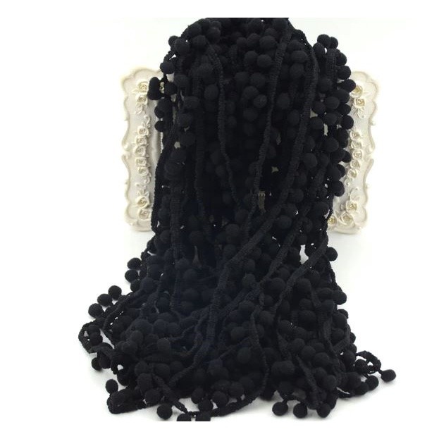 1Yard Pom Pom Trim Ball 12mm Handmade DIY MINI Pearl Pompom Fringe Ribbon Sewing Lace Kintted Fabric毛球花边(2031L) - Image 10