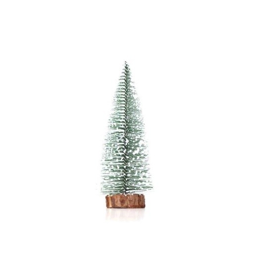 7/9/10/15/20cm Mini Snow Pine Needle Tree Bauble Crafts Noel Tree Ornaments Wooden Christmas Decorations for Home(1102L) - Image 9