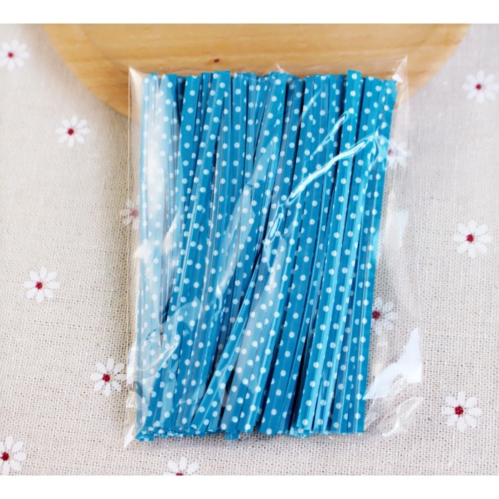 100pcs/bag 9cm Multiple colors PVC grid Sealing wire bakery packing sealing bread cake decoration(171L) - Image 6