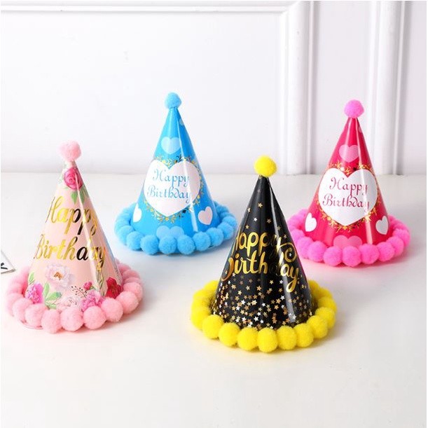 New 1pcs baby kid rainbow birthday party hat child crown decoration paper cap cartoon pattern festival colorful(749L) - Image 7
