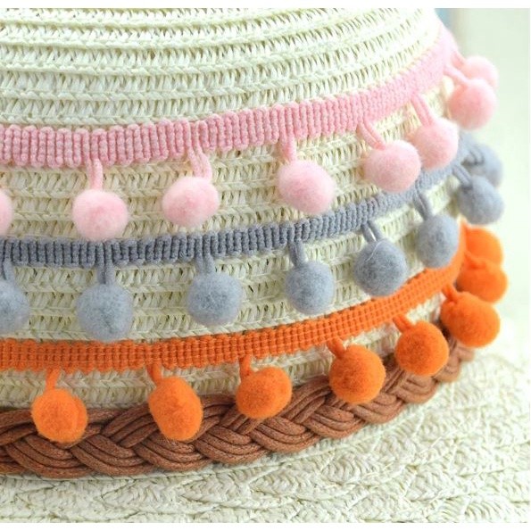 1Yard Pom Pom Trim Ball 12mm Handmade DIY MINI Pearl Pompom Fringe Ribbon Sewing Lace Kintted Fabric毛球花边(2031L) - Image 4